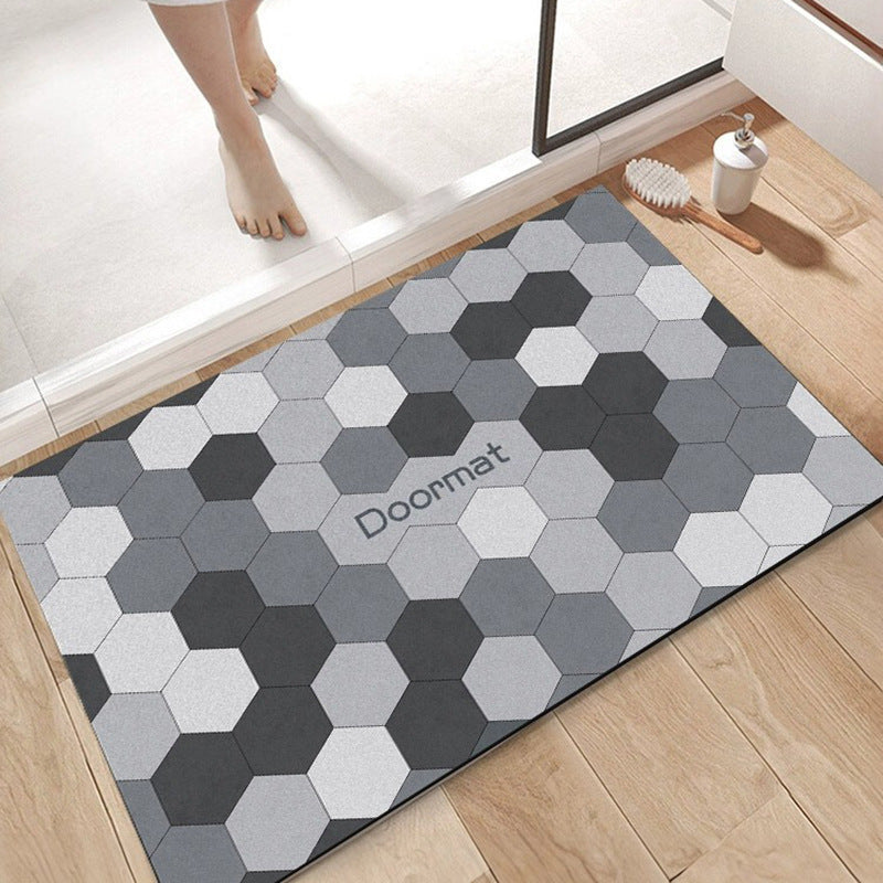 Bathroom floor mat, strong water-absorbent door, non-slip bathroom diatom mud mat, bathroom quick-drying foot mat, toilet carpet