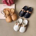 2025 new women's closed-toe half slippers, summer outdoor flat sandals, trendy birkenstock-style slip-on mules
