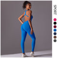 European and american seamless one-piece yoga suit, cutout back design, sports bodysuit, tummy control, tight fit, butt lift, women's fitness jumpsuit