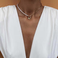 Women's pearl pendant wholesale: european and american cross-border design, mixed metal jewelry, high-end, unique, and trendy necklaces