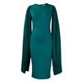D3303 independent station export women's fashion solid color round neck pleated shawl banquet party evening dress dress