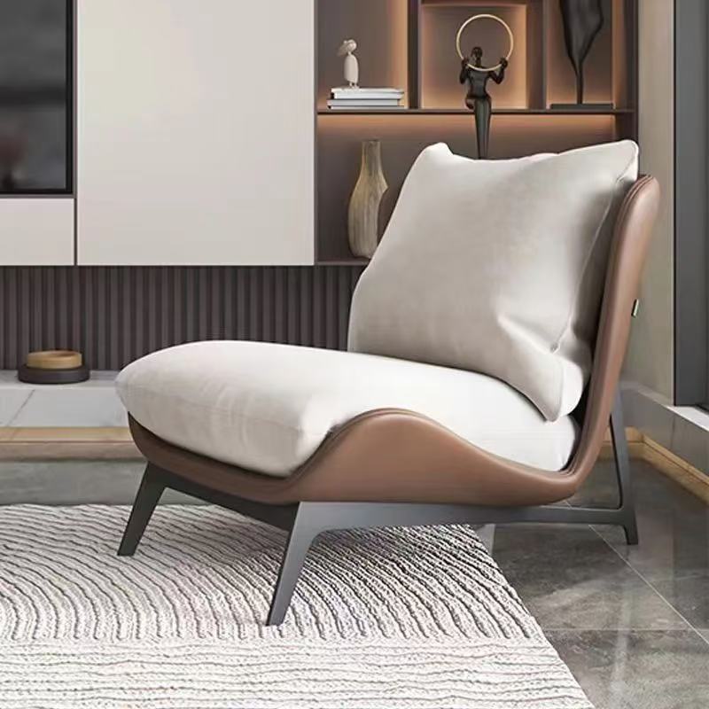 Scandinavian single sofa casualclassy balcony casual sofa chair can sit and lie down bedroom living room lazy sofa chair