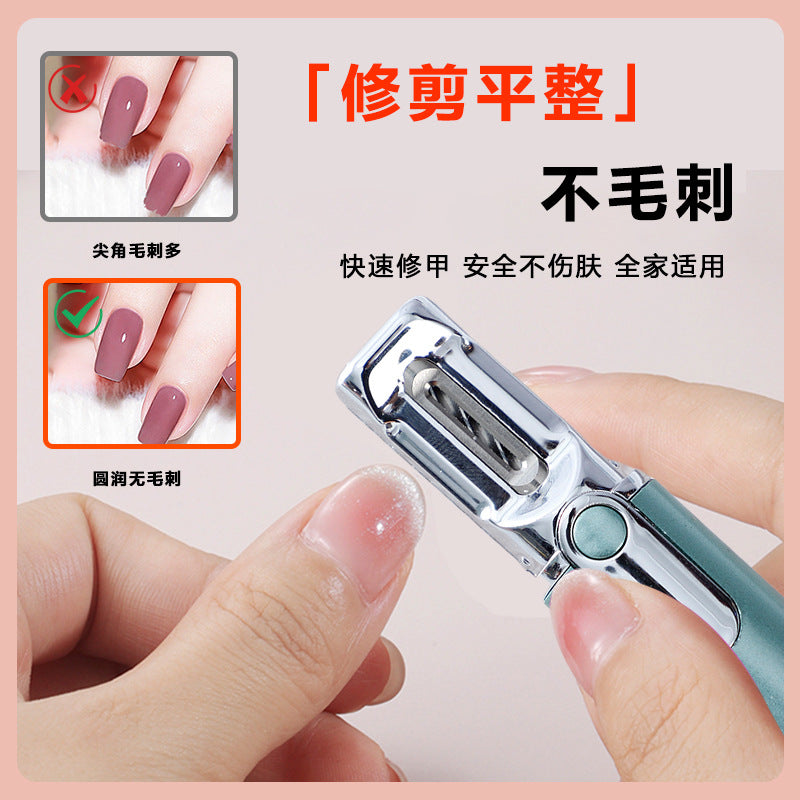 Mini electric nail clipper with automatic nail grinder - compact, portable, and perfect for home or on-the-go grooming