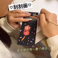 Scratch art paper - diy hand-painted scratch art - creative castle & dazzling night scene - stress relief art scratch paper