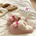 Fleece-linedthick sole home slippers plaidheattechnew arrival toe shoes winter women's thick outer wear cotton shoes non-slipdeodorizing filter