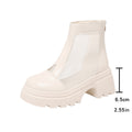 martin boots for women summer thin women's mesh breathable cut out short boots with thick bottom petites mesh cool boots