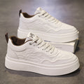 Xiaobai men's shoes 2026new arrivalspring breathable easiest for matchcasual leather shoes spring & fall sports thick sole heightening mcqueen sneakers