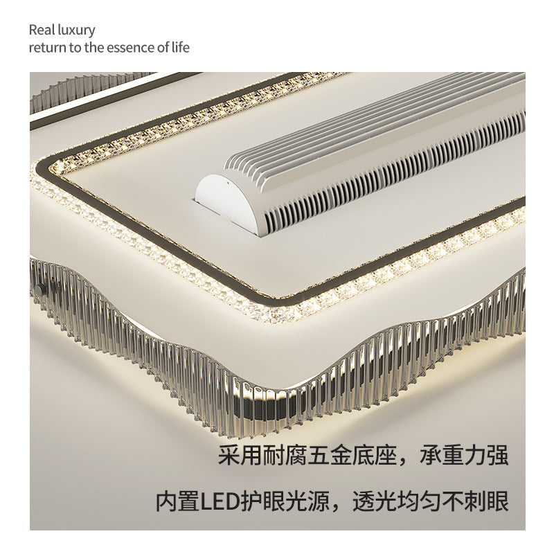 Living room main light modern simple atmosphere bladeless fan ceiling light 2025 new lighting whole house package combination