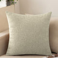 Solid color throw pillow sofa cushion cotton linen style minimalist modern office lumbar pillow square backrest bed headrest pillow