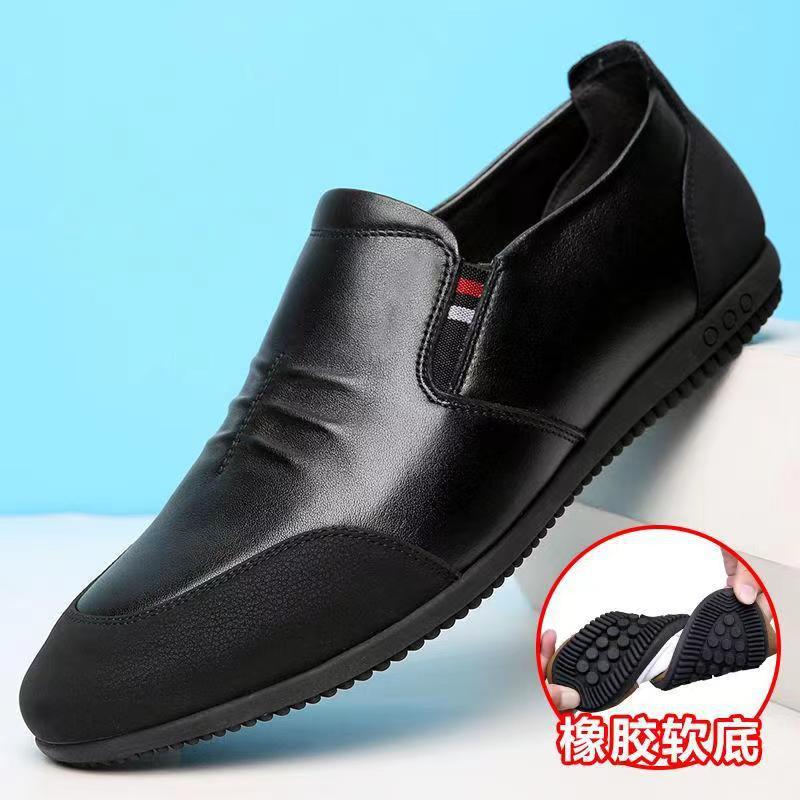 2024 new versatile men's leather shoes - soft sole business casual loafers - perfect for work, security, and dad shoes - wholesale available
