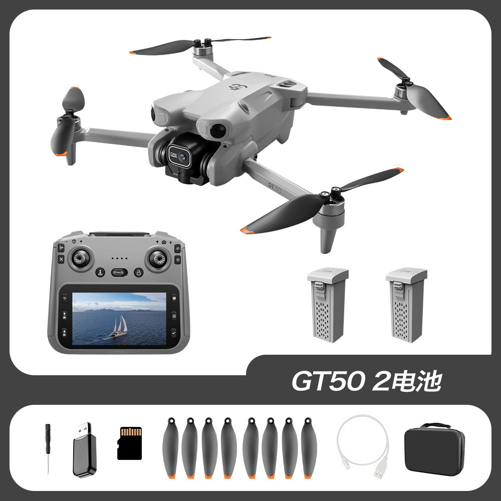 gt50 drone brushless high-definition aerial photography aircraft with large screen remote control obstacle avoidance toy aircraft mini5