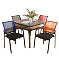 Durable, comfortable, and breathable office chairs – set of four. also suitable as stackable mahjong chairs for mahjong parlors and game rooms, or conference chairs