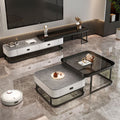 Modern minimalist sintered stone coffee table - luxury, trendy, space-saving design for small living rooms - available in various sizes for creative home combinations