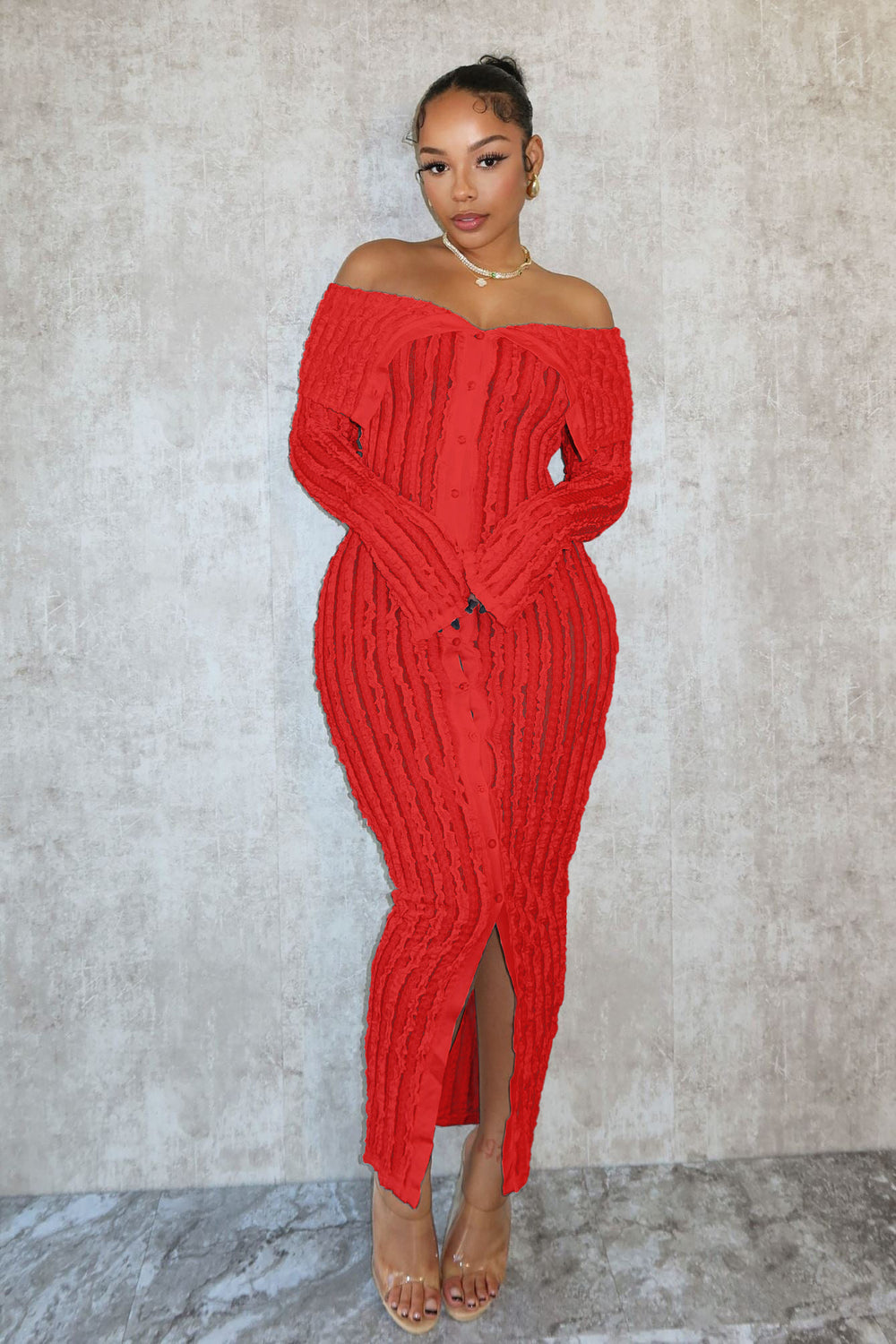 European and american style spring/summer new sexy one-shoulder collar bodycon dress with unique wave pattern long sleeve design