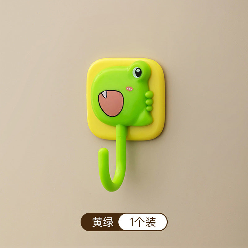 Cute cartoon hook strong adhesive door back key bag creative kitchen traceless sticker bathroom no punch wall hanging