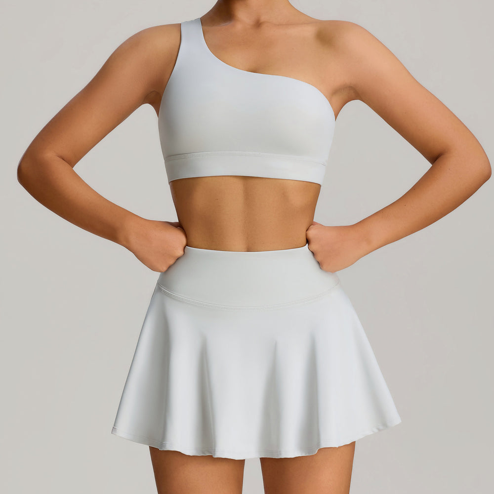 Fashionnew arrival tennis skirt suit women's badminton running yoga short skirt suitfashion tape fitness sports skirt pants