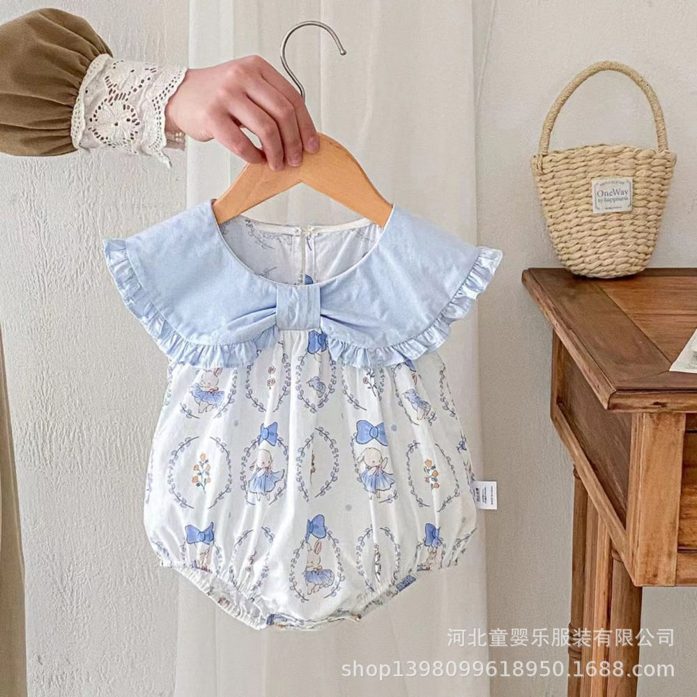 Infant & toddler princess bowknot sleeveless romper - cute, lightweight summer jumpsuit for baby girls - stylish & trendy onesie