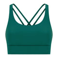 New arrival cross back yoga bra double-sided brushed nude high-strength bubble wrap push-up sports intimatesdw002