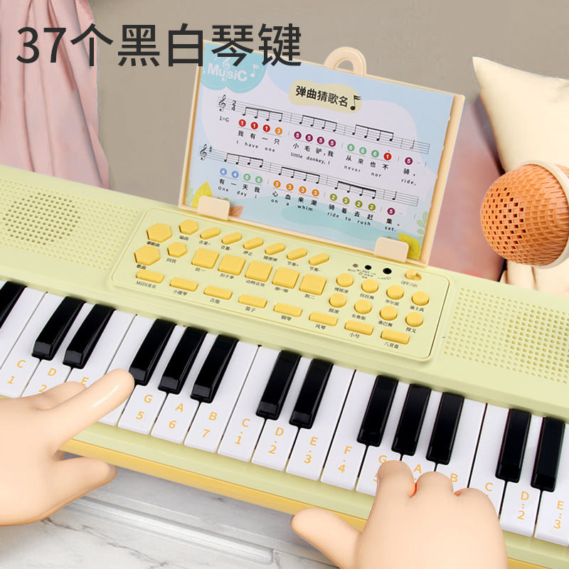 New beginner-friendly electronic keyboard for kids - multifunctional with microphone, perfect for home use and piano instrument play