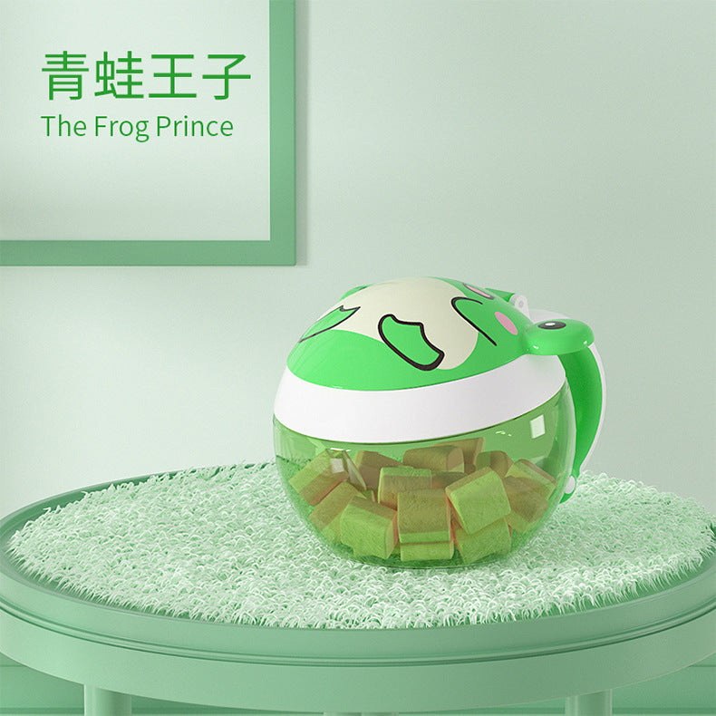 Cartoon tritan snack jar outdoor sealed kids snack bowl baby snack feeding bowl - custom manufacturer