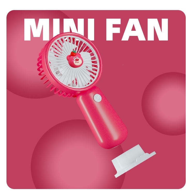 hot-selling handheld mini fan, featuring a cute floral cartoon design. usb powered, desktop mini portable fan, perfect for student gifts and wholesale