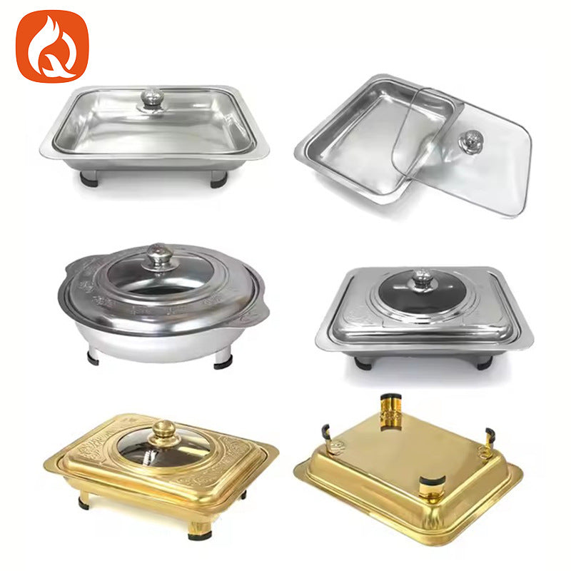 exclusive stainless steel square dining stove visual cover buffet stove detachable combination foot grilled fish alcohol stove