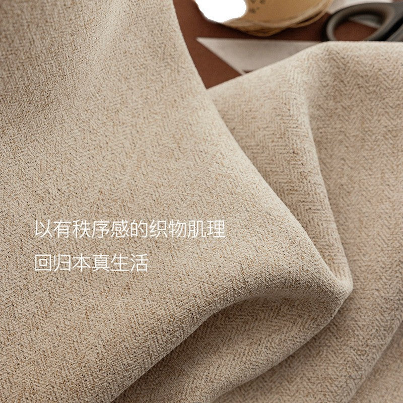 New arrival maillard medieval style herringbone chenille cashmere blackout curtains living room bedroom classy keqiao curtain fabric