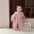 Outwear doll baby clothes embroider baby overalls spring & fall style suitsweet floral two-piece setsuit