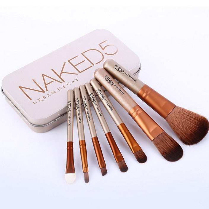 Portable tin box makeup brush naked5 makeup brush 7 makeup brush set beginner makeup brush tool nk5