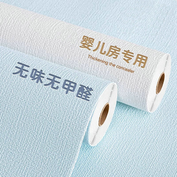 Self-adhesive diatom mud linen waterproof wall sticker decoration renovation environmentally friendly odorless baby room anti-collision living room bedroom wallpaper