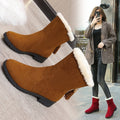 plus size snow boots for women winternew arrival suede fur lining heattech sleeve thick sole cotton boots wholesale