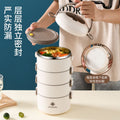 Multi-layer insulated lunch box bowl, microwaveable, portable lunch bucket, stainless steel lunch box for home office workers
