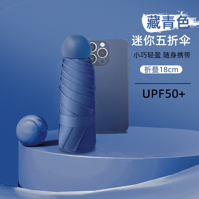 50% off capsule umbrella sun umbrella sun umbrella mini rain or shine umbrella women's portable customizable logo wholesale