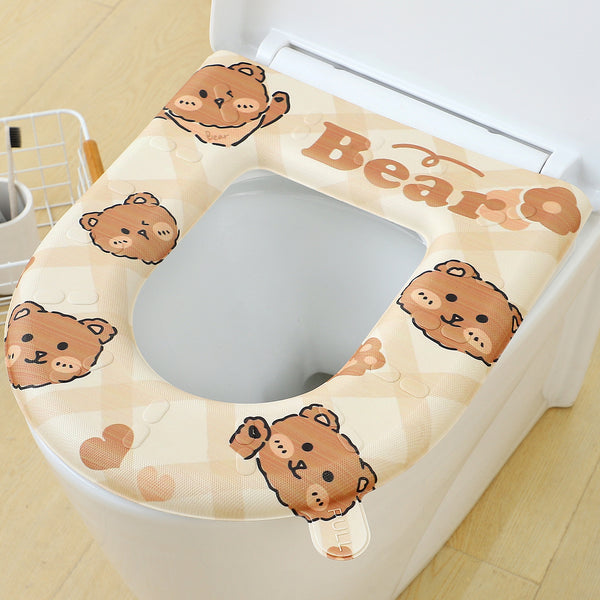 Toilet seat eva thickened waterproof toilet sticker seat cushion sticker universal sticker type autumn and winter cute toilet cushion
