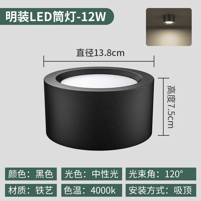 Hanging downlight store office commercial white15w ceiling-mounted 4inch surface-mounted led light 24w no main light ceiling chandelier