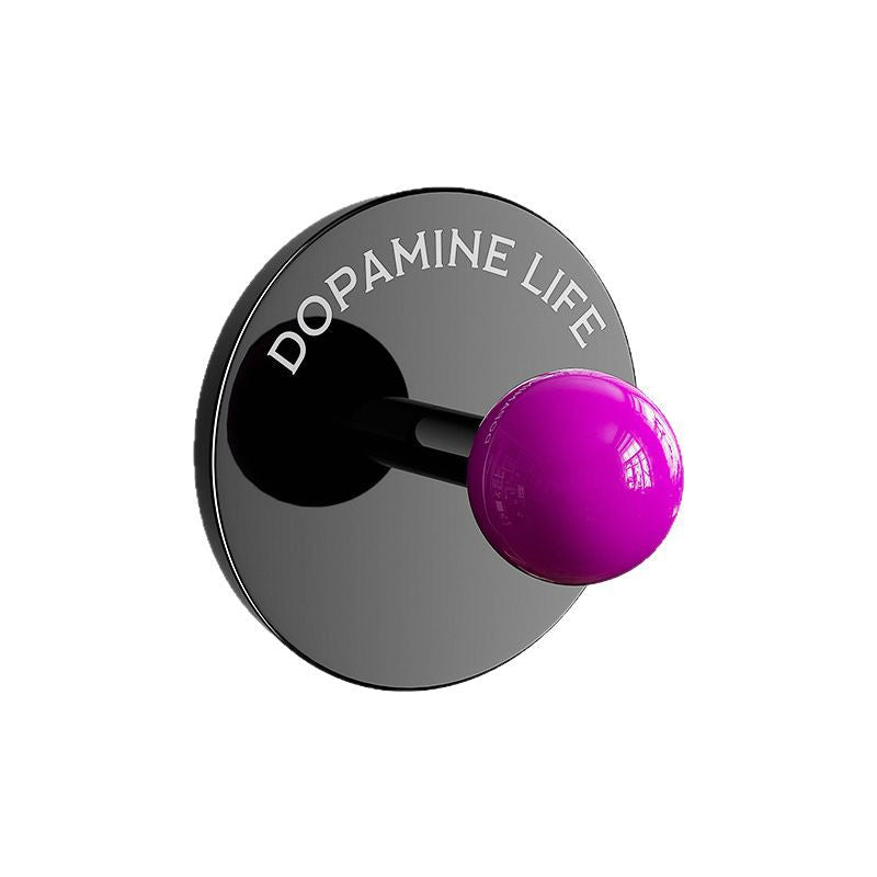 Dopamine wall-mounted non-punching hook, round ball straight hook, super glue sticky rubber band, necklace, jewelry, bathroom storage rack.
