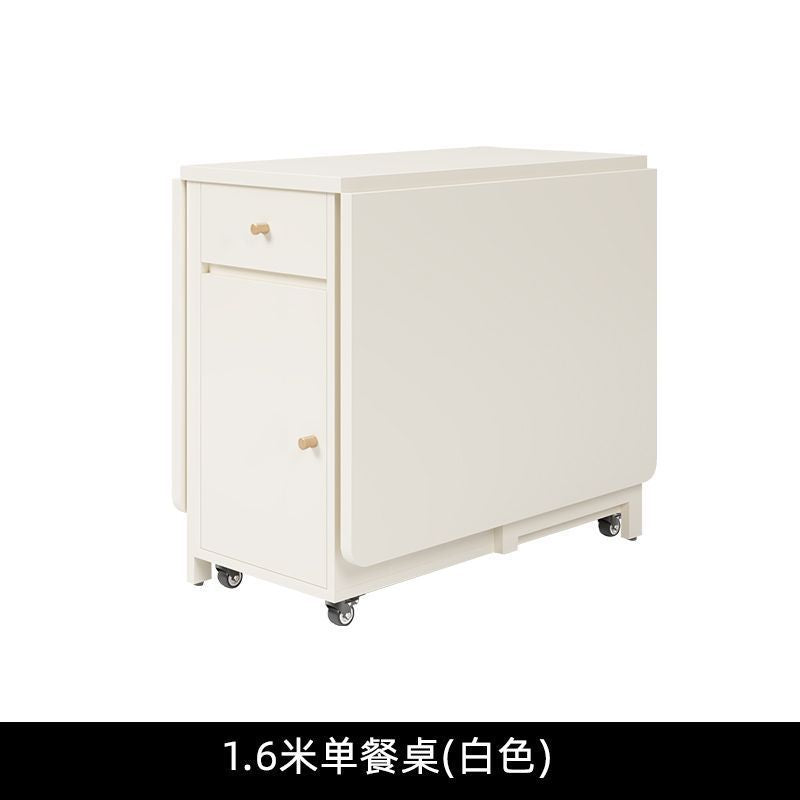 Cream style folding tablefor homefoldablemovable dining table and chair simple multifunctional table dining table and chair combination