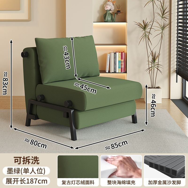 Sofa bed foldable dual-purpose small apartment b&b dual-purpose sofa living room study balcony can sit and lie down telescopic sofa