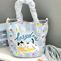 Niche style design japanese style canvas bag lazy cat student lunch satchel bag good-looking hand-held small shoulder bag