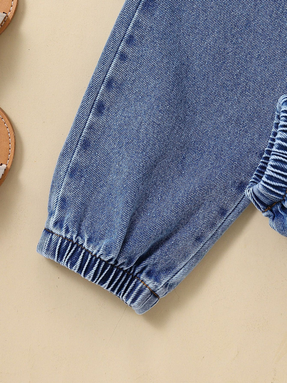 Girls'  spring new arrival:  bestseller long-sleeve outfit - denim pants + adorable fashion denim bag