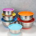 stainless steel salad bowl suit egg beater mixing bowl salad bowl mother cover with planer salad bowl
