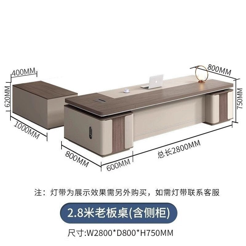 Saint li boss desk: luxurious and high-end executive office desk set for chairman, ceo, and manager's office