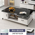 140cm black marble + drawer + locker + glass