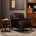 Sofa retro style single sofa chair accessible luxury oil wax leather tiger chair casual chair oil wax leather american sofa