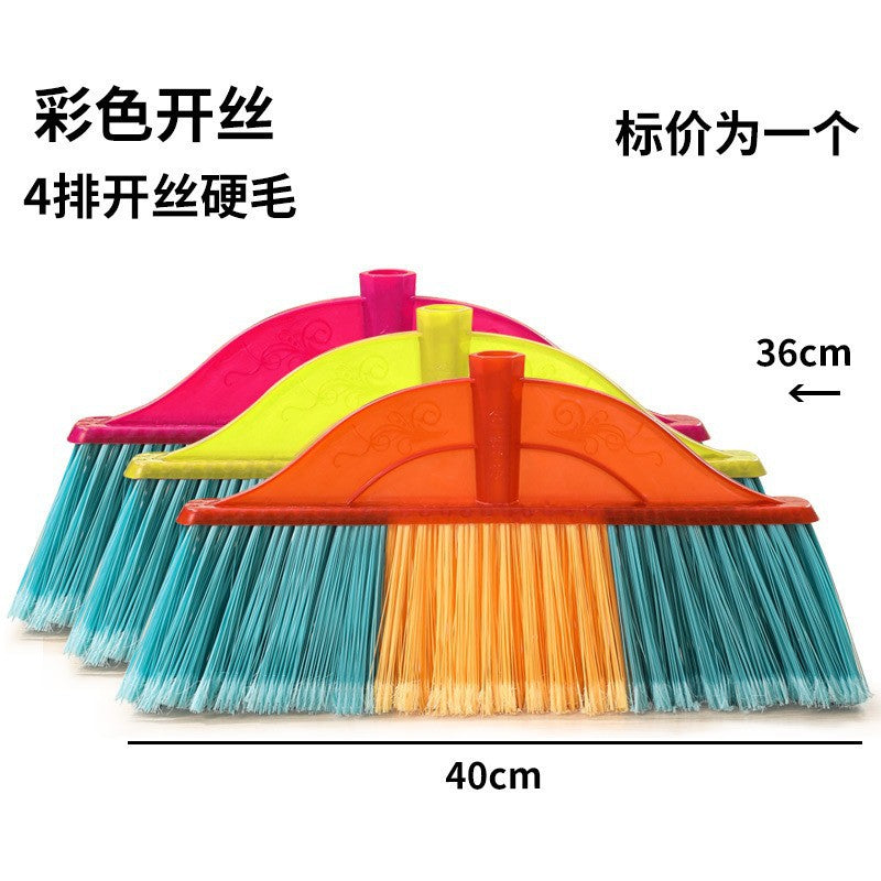 Batch Plastic Broom Wholesale Soft Hair Glue Broom Household Plastic Cleaning Products Broom Sweeping Floor Hard Hair Broom