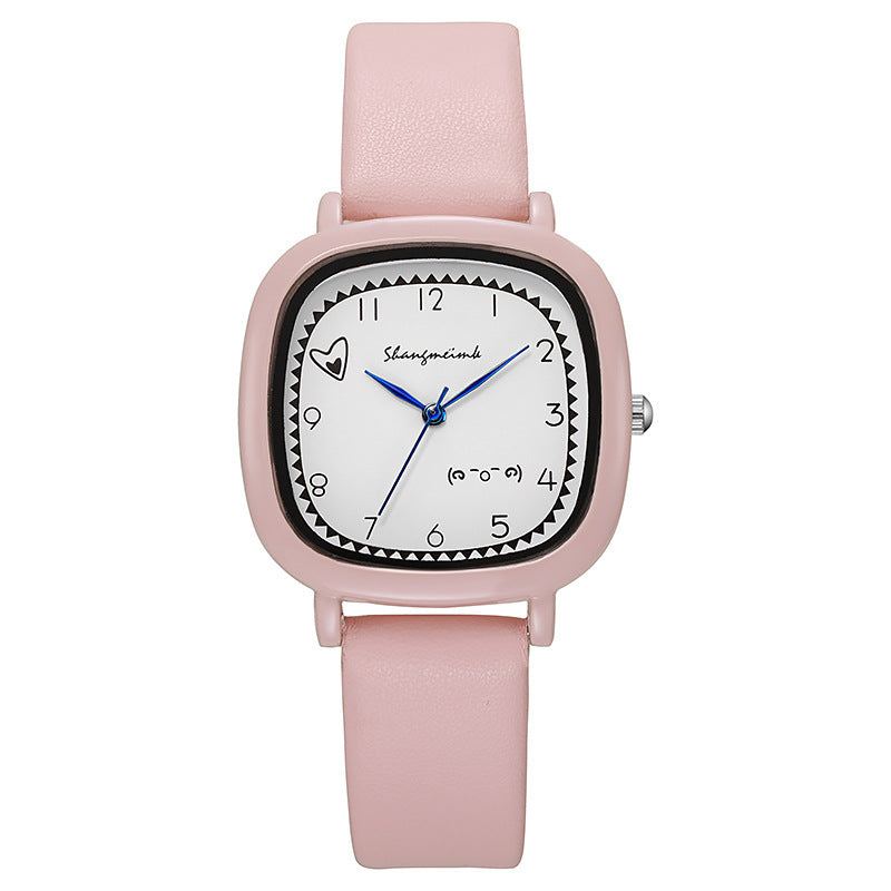 Shangmei cross-border small fresh and good-looking girl heart best friend exam watch primary and secondary school students simple square watch