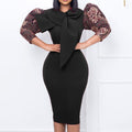 D294 european and american clothing  cross-border new autumn plus size elegant fashion bodycon dress - high-quality export dress