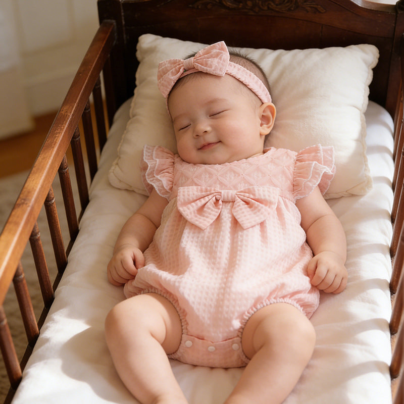 Wholesale baby clothes summer thin newborn clothes baby girl one-piece type a triangle bag butt clothes summer