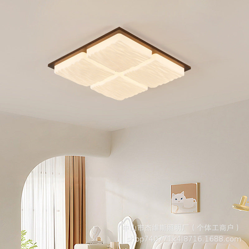 New arrival walnut grain living room ceiling lamp, medieval style full spectrum eye protection b&b living room bedroom aisle lamp