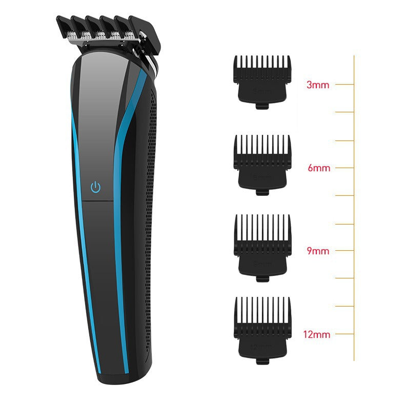 Wholesale household electric smart digital display hair clipper six-in-one set with sideburn trimmer, multi-function hair cutting machine